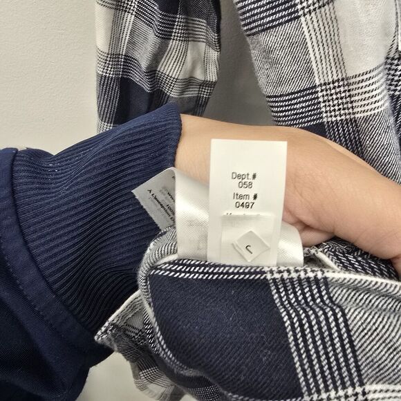 Eddie Bauer Men's XS Blue WR Field Flannel LS Tunic Gravel NWT Retail $55 (C36) - Picture 9 of 9